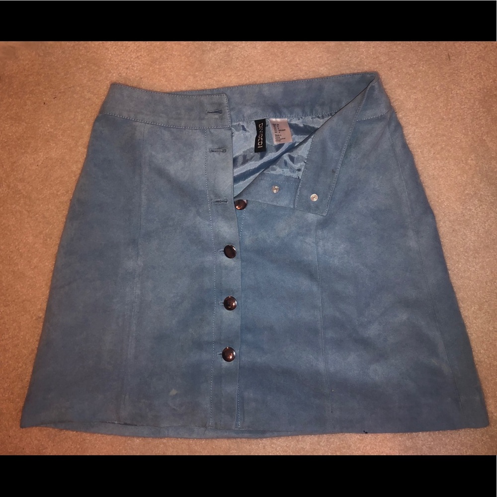 Blue skirt button down